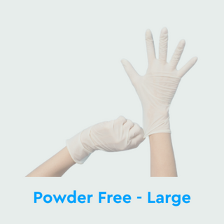 Large White Latex Powder Free Gloves
