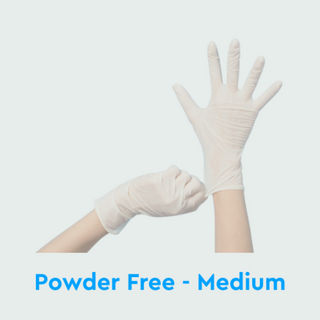 Medium White Latex Powder Free Gloves