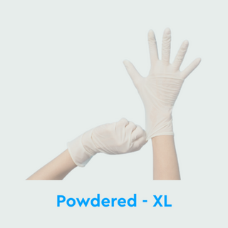 XL White Powdered Latex Gloves NZ